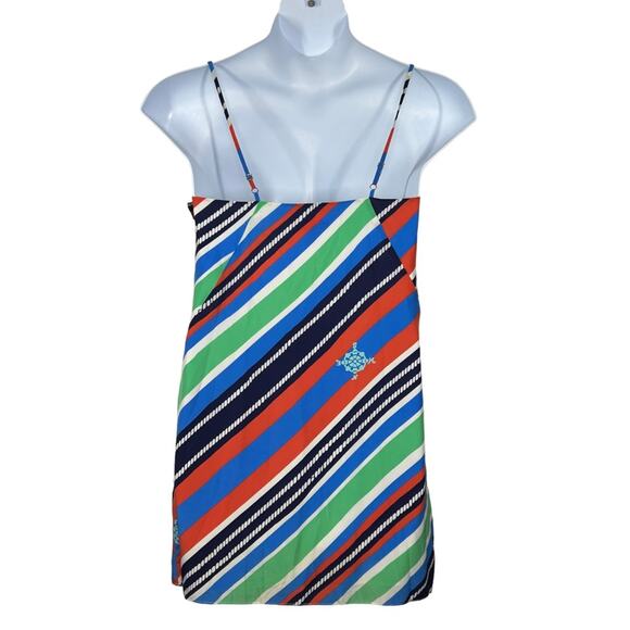 Lilly Pulitzer Laya Silk Mini Dress Nautical Compass Print Size Small Slip Dress - Picture 10 of 15